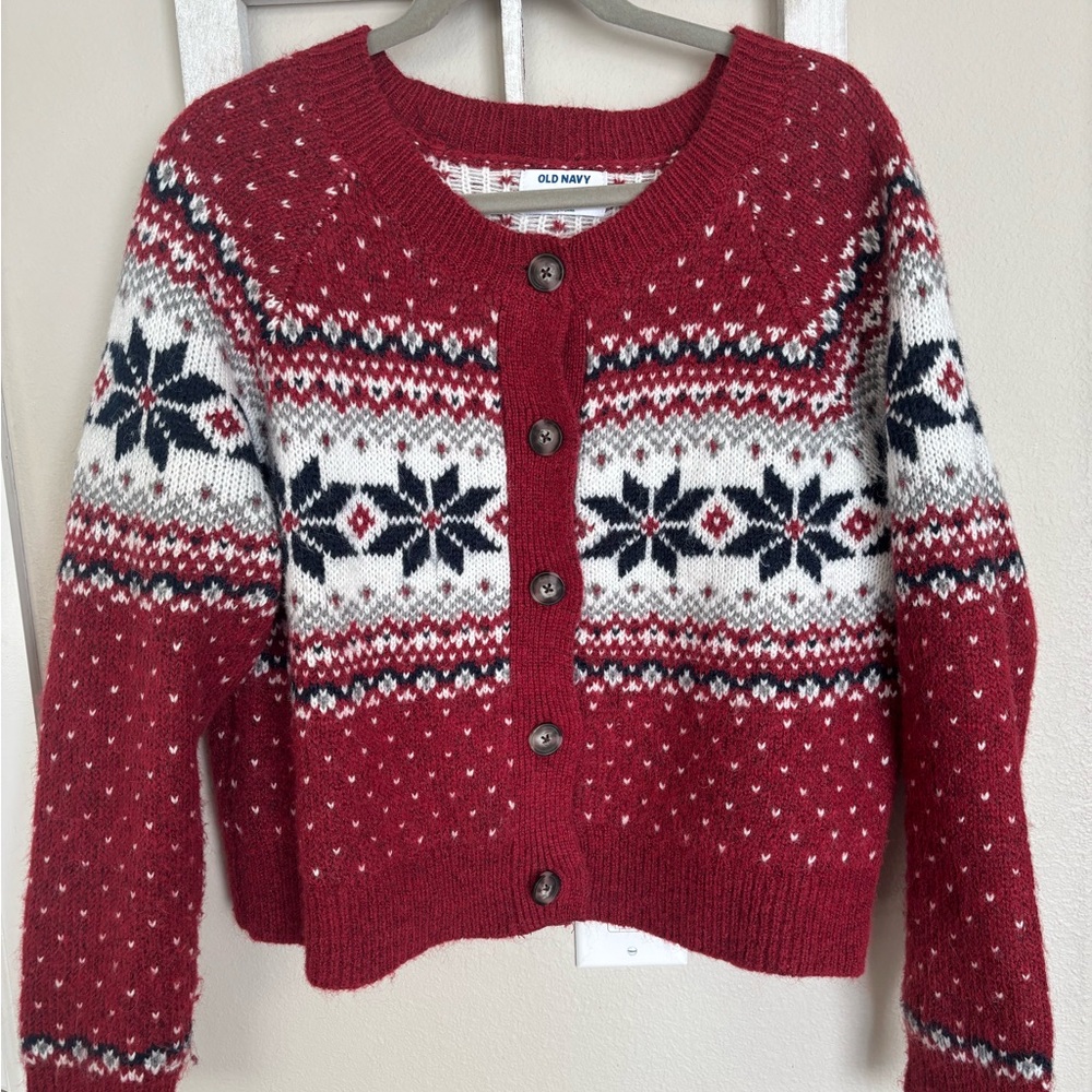 Red Nordic Sweater - Picture 2 of 2
